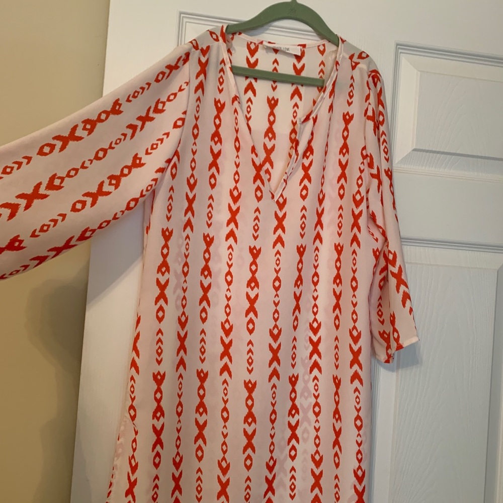 Orange Print Top